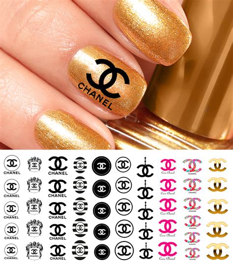 chanel nail decals|chanel nail stickers for sale.